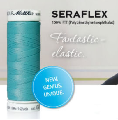 Seralfex fantastisch elastisch naaigaren kleurkaart, hét garen voor rekbare stretchstoffen 
