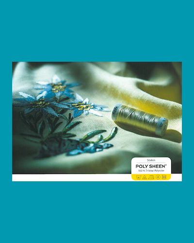 Polysheen glimmend naai- en borduurgaren - kleurenkaart polysheen garen, kies deze als je borduurt of een glimmende rolzoom wilt