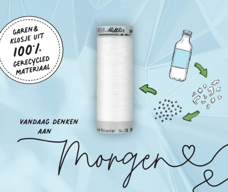 SeraCYCLE 100% duurzaam gerecycled polyester naaigaren