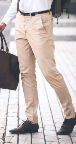 Waistshaper iron on tape in a mens trousers