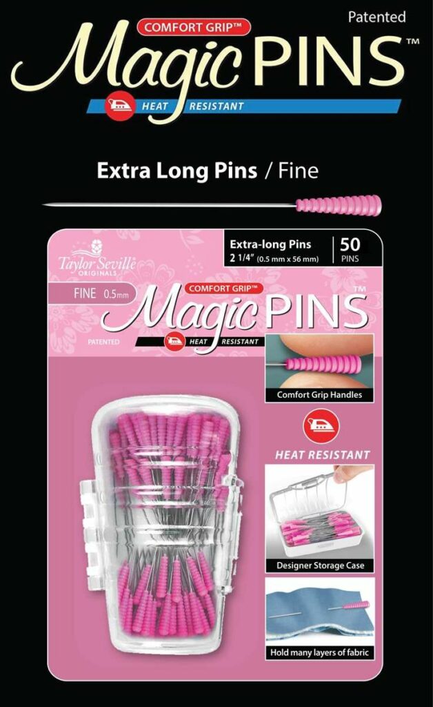Extra fine long pins by Taylor Seville with the great name: Magic Pins