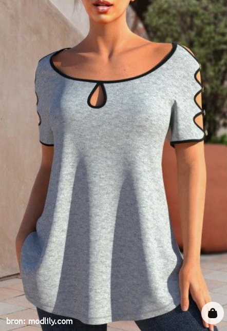 Cutout fashion shirt met druppelvorm
