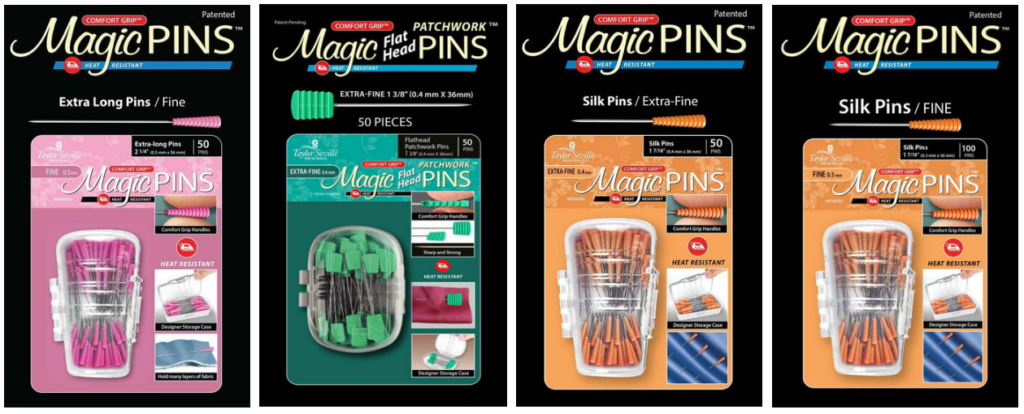 Magic pins, de verschillende soorten op een rij