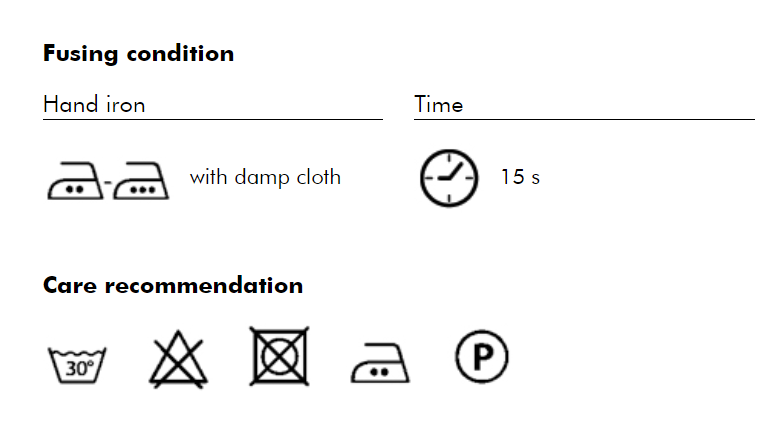 Ironing on B700 and B710 cottonfuse