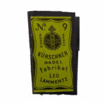 Leernaalden nummer 9 voor het naaien van leer met de hand in een verpakking van 25 stuks