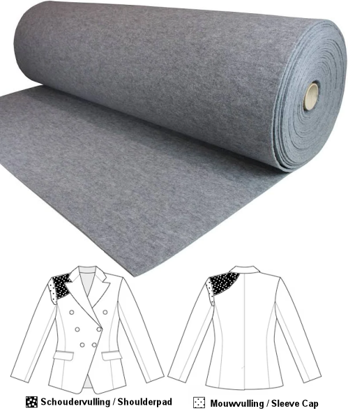 schoudervulling aanpassen of maken? Met ons polyester viltvlies is het een eitje